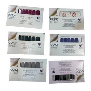 NWT Lot of 6 Color Street 100% Real Nail Polish Strips